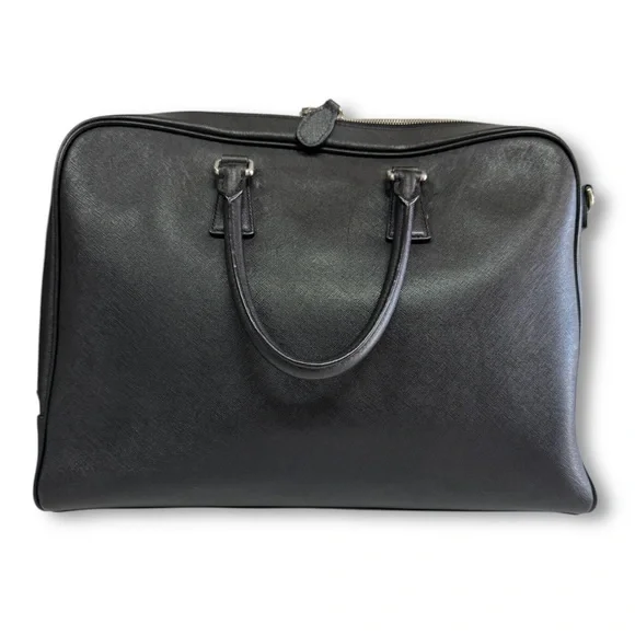 MCM Black Leather Men's/Women’s Laptop/Briefcase Bag - Picture 3 of 16